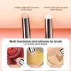Makeup Brushes Silicone Lip Brush With Lid Round Head Lipstick Applicator Multi-use Mini Concealer Portable Tool