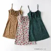 Повседневные платья блоггер рекомендовал французский стиль ретро меньшинство доступно роскошные цветочные бауды