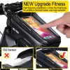 Sacs Wild Man Nouveau sac de vélos à vélo supérieur Sac à vélo étanche 6.7 pouces Téléphone Sac tactile Sac à vélo MTB Pack Bicycle Accessoires