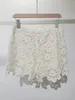 Women's Shorts 2024 Fashion Loose Casual Lace Hollow 0322