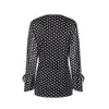 Womens Plus Size T-shirt Yitglian Women Autumn Luxury Diamd Flare LG Sleeve Classic Polka Dot Checked Tunic Blus Top Shirts W097 R0X DHCXK