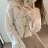 Malhas femininas miiiiix moda coreana estilo preguiçoso malha jaqueta cardigan spring suéter oco solo top roupas femininas