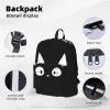 Backpacks Cute Cat Printed Backpack Black Animal Neko Aesthetic Backpacks Male Travel Pattern School Bags Designer Rucksack