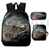 Сумки мира танков 3D рюкзаки 12/16 дюйма randapsack Детские школьные сумки войны