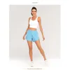 Yoga LU-01 Brand Brand Womens Tenues Shorts hauts de taille High Exercice Pantalon Short Fitness Wear Girls Running Elastic Adult Pantals SportSw High Qualit 80