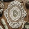 Table Cloth Retro Oval Lace Placemat Multifunction School Office