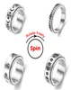 Kadınlar için Spinner Anksiyete Yüzükleri Serbestçe Döndürür Stresli Aksesuarlar Takı Yeni Trend Deseni Paslanmaz Çelik Jewellry8988708