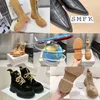 2024 Designer Boots popular Trendy Women Booties Ankle Boot Luxury Soles Womens Party Thick Heel size 35-40 Chunky hiking SMFK GAI black Free shipping