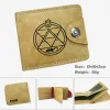 Portefeuilles anime Fullmetal Alchemist Logo Backosing Snap Wallet Boys Girls Money Cartes Purse Nouveau portefeuille court à double pliage