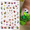 Cartoon Ant Ladybug Nail Stickers 3D Decals Cute Kawaii Art Decoration Mushroom Ice Cream Cake Sliders for Summer Manicure 240418