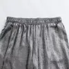 Zar Springsummer Produkt Sprzedawanie damskiej mody spersonalizowane spersonalizowane spodnie z metalowej folii z prostymi rurkami 240410