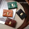 Billeteras Aetoo Customtanned Cowhine Criase Vintage Gran capacidad Tarjeta de órgano Bag Bank Bank Card Clip Monedero Mujer