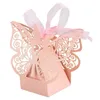 Servis 50st Butterfly Wedding Favor Box Birthday Party Gift Candy Boxes (Pink)