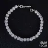 Tennis fait à la main le bracelet Tibetan Sier 4 mm 17 mm 19cm 19cm pour femmes Bijoux de mariage Bijoux en gros de la fête de fête Drop délivre DHQ34