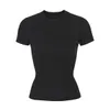 Ski * Ms Kardashian Pure Desire Sexy Spicy Girl Thread Short Sleeved T-shirt for Women Xia Yimengling Same Style Slimming Strike