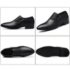 Dress Shoes Men's Fashion Pointed Breathable Versatile Formal Youth Leather Waterproof Shallow Casual