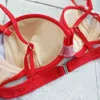 Women's Swimodwear 2024 Brand Beach Red Bandage Bikini Sexy Women Bra Szybźnie dla kobiety Halter Swimsuit 1841