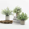 Plantes en pot artificielles eucalyptus rosemary bourse mini plante verte pour le bureau à domicile décoration de salle d'étude bonhonsaï 240407