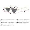 New Triangle Cat Eye Sunglasses Retro Alloy Sunglasses Unique and Elegant Womens Black Gold Sun Umbrella Oculos Feminino 2024 Summer 240419