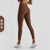 Yoga LU Solid Color Women's Pants High Waist Alignment Sports Fitness Set Tights Elastic Fitness Women's Outdoor Sports Yoga Leggings Tights Lu-088 597