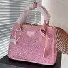 Pandoue de luxe Galleria sac fourre-tout pour femme crossbody torable triangle de haute qualité entièrement diamant haute capacité sac à bandoulière de banquet de banquet 22cm