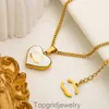 Famosos nuevos collares colgantes de corazón de diseñador de nuevo estilo Collar de collar de oro de 18 quilos de 18 k