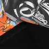 SS24 Summer 2038 American Trendy Hellstarhelmet Flash Print de alta qualidade Fio duplo de algodão puro Camiseta casual de mangas curtas para homens e mulheres S-XL