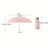 Nouveau 2024 Flat 50 Fold Umbrella Ultra Light Mini Sun Sunlla Women's UV Glue Suncreen Rain Bine à double usine de poche Mini Soleil