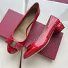 Bow Ballet Flats Designer Lady Vara Bow Dance Shoe Fashion Gift Casual Shoe Luxury Red Leather Sandale Size 35-42