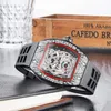 Cała modna męska luksusowe zegarki wybieranie chronografu diamentowa ramka lodowana na designerskich zegarkach kwarcowy ruch sportowy