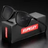 Supkley sport zonnebril voor mannen gepolariseerd comfortabele slijtage vierkante zonnebrillen mannelijk lichtgewicht brillen accessoire met origina 240417