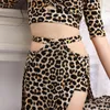 Stage Wear Belly Dance Suit rok Sexy Leopard Pantern Beginner Groepskleding Practice Dancing Oefening