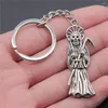 Keychains 1pcs Death Skull Keychain For Car Keys Pendant Jewelry Supplies Ring Size 28mm