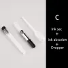 Pennen Mohn A1 Mat Black en Clip Druk op Fontein Pen Reticable Extra fijne NIB 0,4 mm metalen inktpen met converter voor schrijven