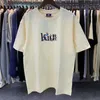 Summer Kith fw t shirt mężczyzn Kobiety Wysokiej jakości kwiat ptak z nadrukiem T-shirt luźny kith krótki rękaw z tag tee top 240408