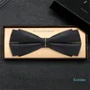 Mens Bow Tie Formal Business Banket Wine Suit Shirt Dress Man Groom Accessories Black