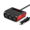 2024 Snabbladdning 3.0 Cigarettändare splitter 12V/24V 3-socket 100w on-off DC Power Car Splitter med 4-port USB-billaddare för snabb