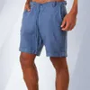 Man Shorts Summer Fashion Mens Linen Cotton Beach Short New Wild Leisure Loose Solid Cargo Shorts for Men Sweatshorts Running Basketball G