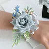 Decoratieve bloemen 2024 Wedding Buste bruidsmeisje zusters Vriendin Polsbloem 5 stks/set corsage nep