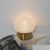 Bordslampor Deco Noel Crystal Bedside Lamp Nordic Decor Ceramic Stone Taccia Handgjorda droppleverans DHSFI