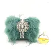 Bag Thai Fashion Brand Women's Ostrich Hair Banquet Hand Single Shoulder Chain