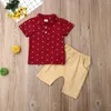 Kleidungssets 6m-5y Kleinkind Kinder Baby Kleidung Kurzarmdrucken Hemd Tops Shorts Pant Bottom 2pcs Set