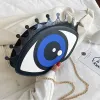 Mots de porte Femmes Small Sac Sac Eye Shape Fashion Pu En cuir Chain Sacs