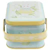 Storage Bottles Portable Tin Box Candy Jar Empty Easter Tins Tinplate Metal Cookie Containers