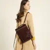 Ryggsäckar xmessun ny äkta läder ryggsäck för kvinnor 2023 mode vintage hög kvalitet lady enkel cowhide dator ryggsäck axel