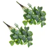 Flores decorativas Party Flower Decors de buquê DIY artificial Hastes falsas Ornamento Shamrock Faux Plants Indoor