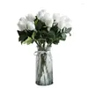 Kwiaty dekoracyjne symulowane nawilżająca róża pojedyncza ręcznie usypująca domowa dekoracja fałszywa symulacja kwiatów