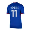 2024 Euro Cup Franse mbappe voetballen Jerseys fans spelerversie Griezmann Giroud Kanzema Maillot de foot Men Hirt Kids Kit Varane Dembele voetbaluniform