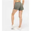 Yoga Womens Lu-11 shorts calças quente quente bolso de bolso seco