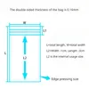 Förvaringspåsar 100st gradientfönster Öppning Självförsegling Väska Färgmatt Semi Transparent förseglad förpackning av hårklippsmycken